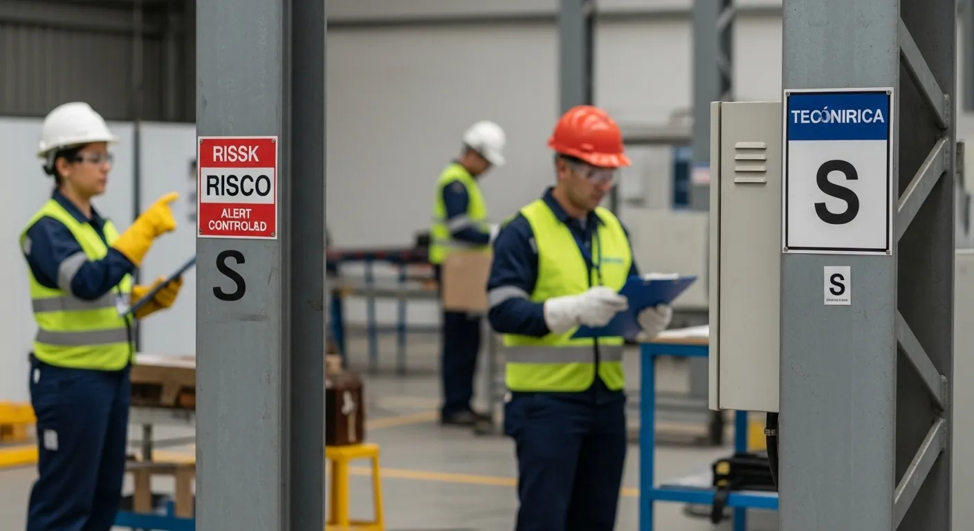 Sinalização de Segurança em ambiente de trabalho